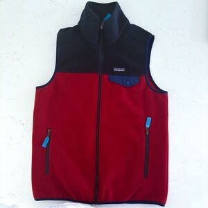 Patagonia Men's Synchilla® Fleece Vest Navy and Red Size Small